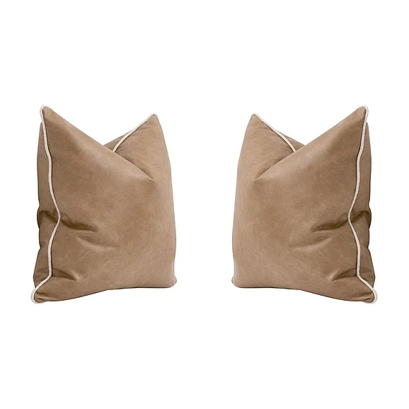 Essentials For Living The Not So Basic 22" Essential Pillow, Set of 2 Ivanhoe Toast 6551-22.IVT/BIS