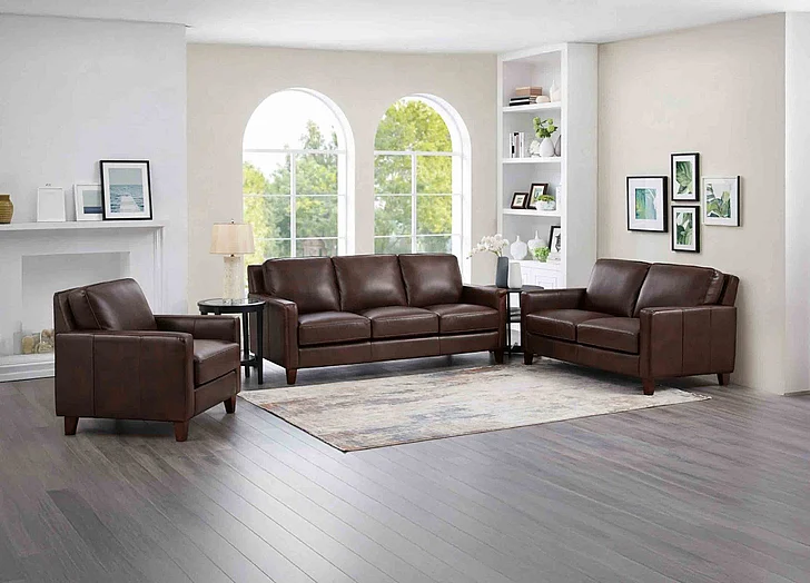 Hydeline Furniture Ashby 2pc Living Room Set in Chestnut