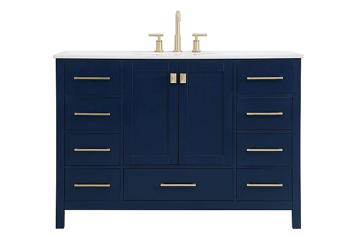 Elegant 48 In. Single Bathroom Vanity in Blue VF18848BL