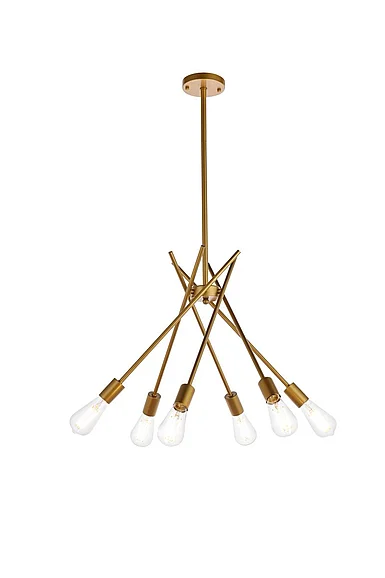 Elegant Lucca 23 In. Pendant in Brass LD640D23BR CLOSEOUT
