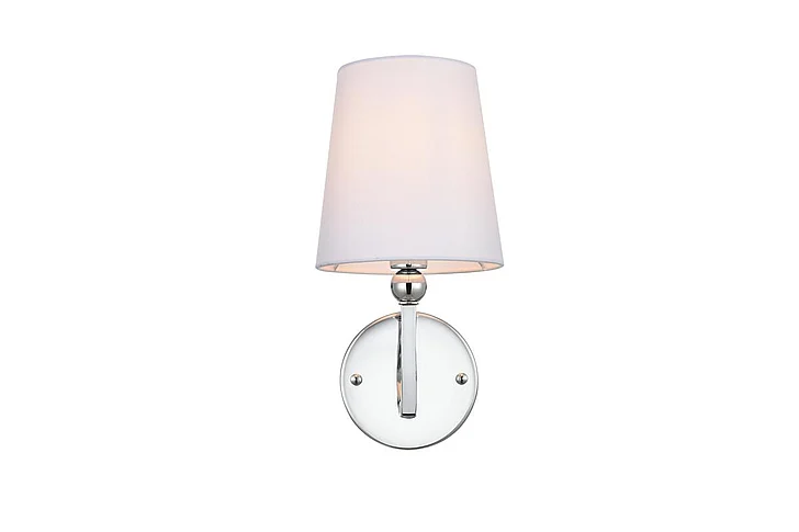 Elegant Colson 1 Light Chrome and Clear Bath Sconce LD7322W6CH