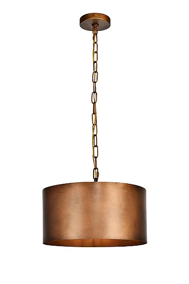 Elegant Miro Collection Pendant D15 H9.25 LT:1 Manual Brass Finish LD6015D15BR
