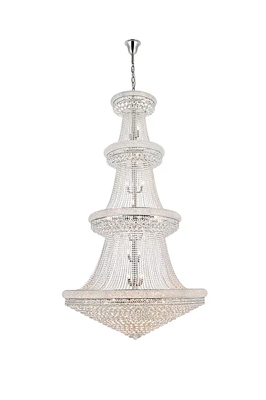 Elegant Primo 48 Light Chrome Chandelier Clear Royal Cut Crystal V1800G54C/RC