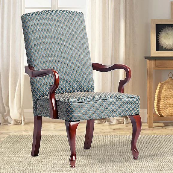 Comfort Pointe Derby Blue Gooseneck Arm Chair 6700