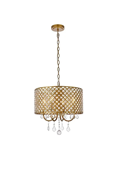 Elegant Elise 17 In. Pendant in Brass LD711D17BR CLOSEOUT