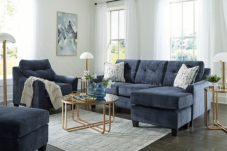 Amity Bay 3-Piece Living Room Set in Ink