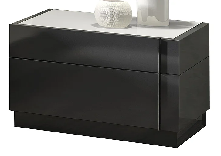 J&M Braga Nightstand Right in Grey Lacquer 178671-NSR CLOSEOUT