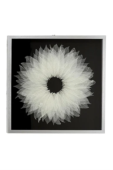 UMA White Polystone Natural Shadow Box Art, 24" x 24" x 2" | 67392 CLOSEOUT