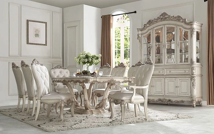 ACME Furniture Gorsedd 9pc Dining Set in Antique White