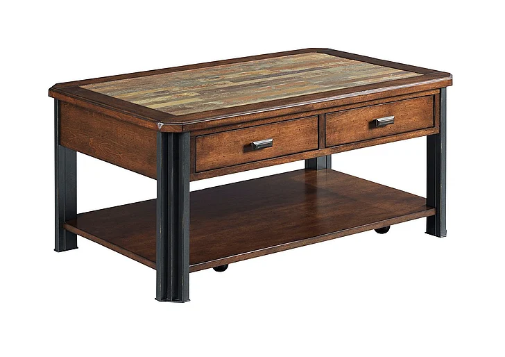 Hammary Hamilton Slaton Small Rectangular Cocktail Table in Warm Mocha 675-913