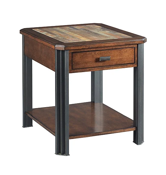 Hammary Hamilton Slaton Rectangular End Table in Warm Mocha 675-915