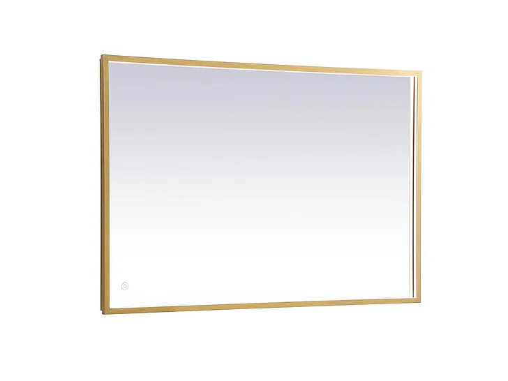 Elegant Pier 27X40 In. Led Mirror with Adjustable Color Temperature 3000K/4200K/6400K in Brass MRE62740BR