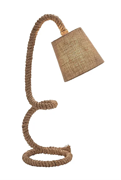 UMA Brown Jute Rope Handmade Rope Styled Room Desk Lamp, 11 x 14 x 32 | 67701