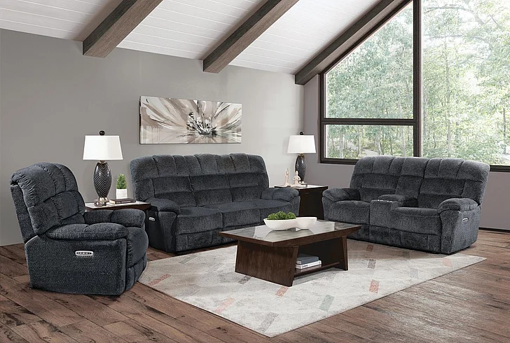 Corinthian MS67803 Baker 2pc Reclining Living Room Set in Berkshire Indigo
