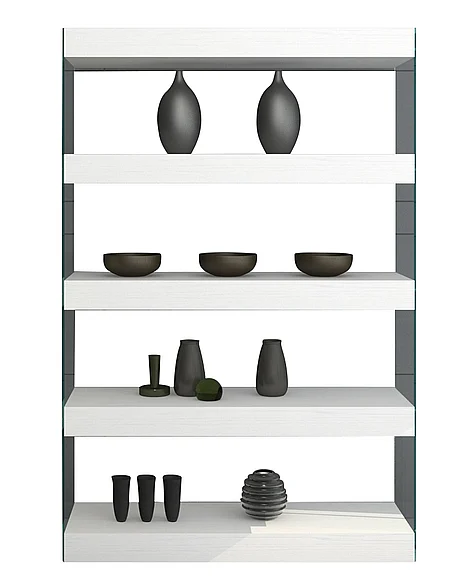 J&M Cloud Dining Curio in White High Gloss 177041 PROMO