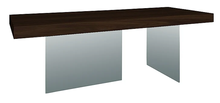 J&M Float Rectangular Dining Table in Dark Oak 17699-T PROMO