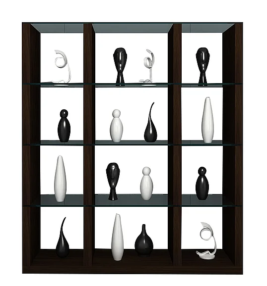 J&M Float Dining Display Wall in Dark Oak 17706 PROMO