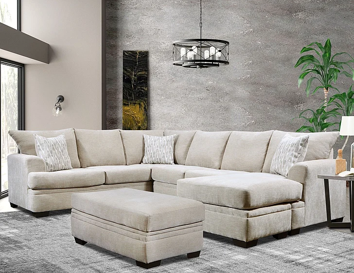 Peak Living 6800 2pc LSF Corner Sofa Living Room Set in Aden #3 Tan CUSTOM ITEM