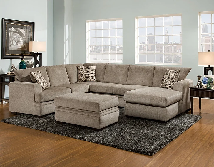 Peak Living 6800 2pc LSF Corner Sofa Living Room Set in Cornell Pewter CUSTOM ITEM