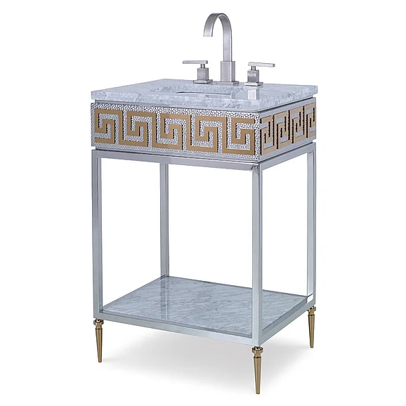 Ambella Home Roman Petite Sink Chest in White Marble 68010-110-101