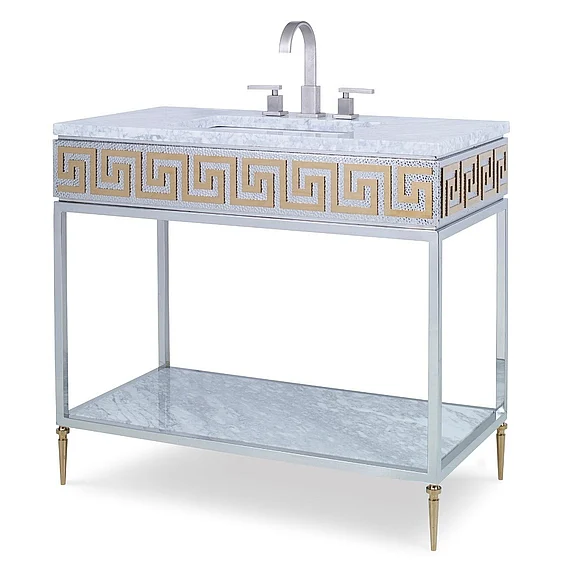 Ambella Home Roman Sink Chest in White Marble 68010-110-401