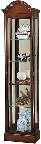 Howard Miller Gilmore Curio Cabinet in Windsor Cherry 680145