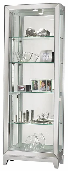 Howard Miller Shayne Display Cabinet in Silver 680590
