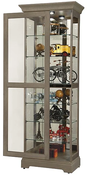Howard Miller Martindale VI Curio Cabinet in Aged Grey 680637