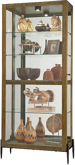 Howard Miller Ansel Curio Cabinet in Amber Brown 680690