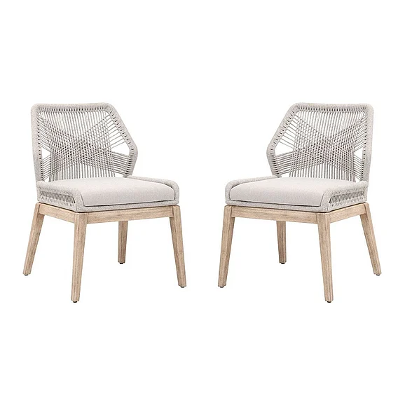 Essentials For Living Loom Dining Chair (Set of 2) in Taupe Fixed 6808KD.WTA/FPUM/NG