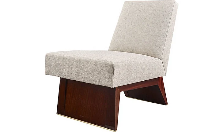 Baker Thomas Pheasant Wedge Slipper Chair BA6845C
