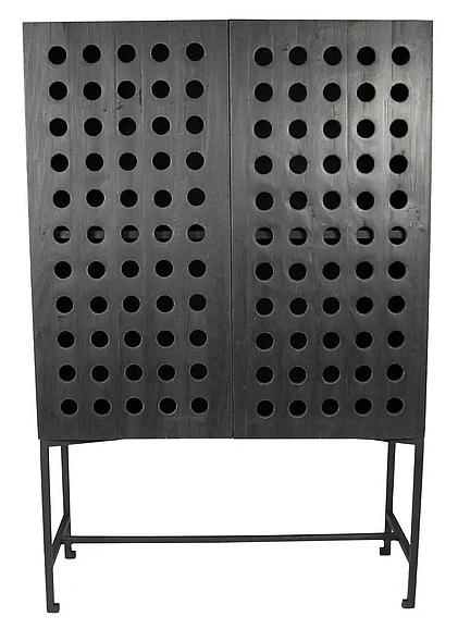 Moti Furniture Aliso Becca Cabinet in Dark Grey 69001001B