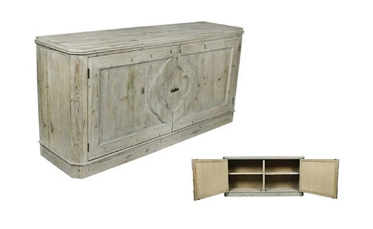 Moti Furniture Scrivia Chester Sideboard in Light Grey Wash
