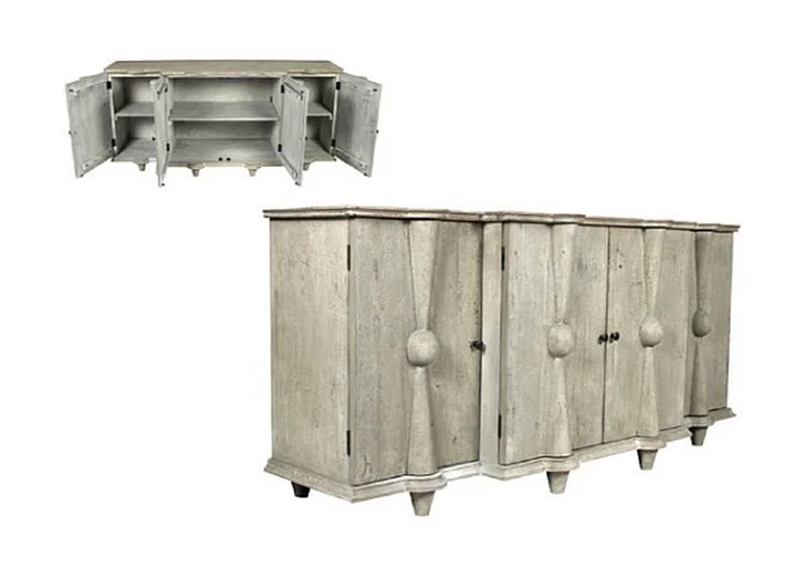 Moti Furniture Scrivia Tate Sideboard in Light Grey Wash