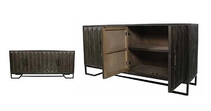Moti Furniture Powell Sideboard in Dark Brown