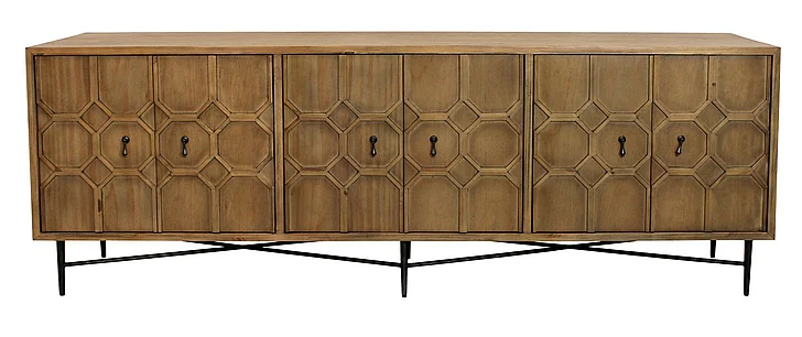 Moti Furniture Samara 6-Door Sideboard in Natural