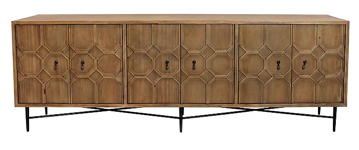 Moti Furniture Samara 6-Door Sideboard in Natural