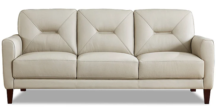Hydeline Furniture Mavis Leather Sofa in Cream 66900-30V01-LP2519