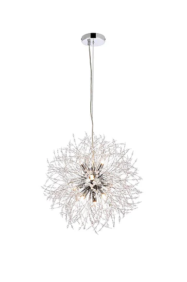 Elegant Solace 9 Lights Chrome Pendant 3507D18C
