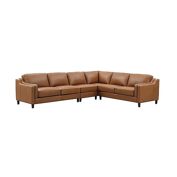 Hydeline Bella 4-Piece Sectional in Cognac 6932-SECT4-LS2523