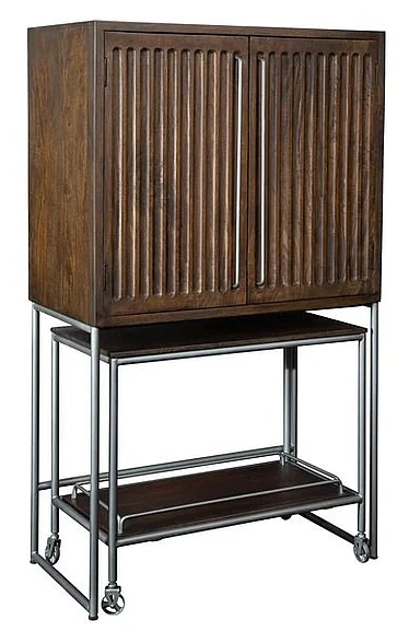 Howard Miller Bar Cart Wine & Bar Cabinet in Medium Brown 695222