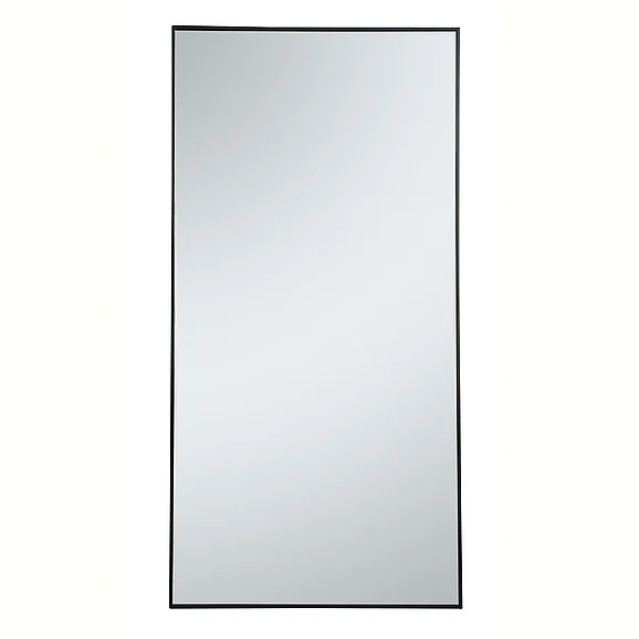 Elegant Metal Frame Rectangle Mirror 36 In. in Black MR43672BK