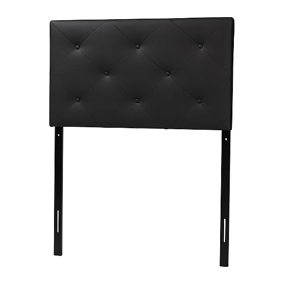 Baxton Studio Baltimore Black Upholstered Twin Headboard 6961