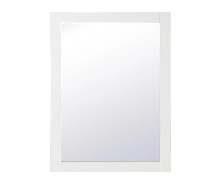 Elegant Aqua Rectangle Vanity Mirror 27 In. in White VM22736WH