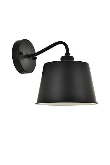 Elegant Nota 1 Light Black Wall Sconce LD4059W8BK