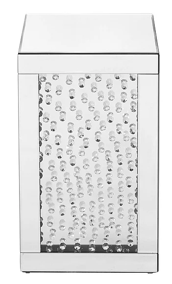 Elegant 12 In. Crystal End Table in Clear Mirror Finish MF91016 CLOSEOUT