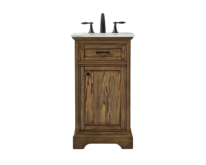 Elegant 19 In. Single Bathroom Vanity in Driftwood VF15019DW