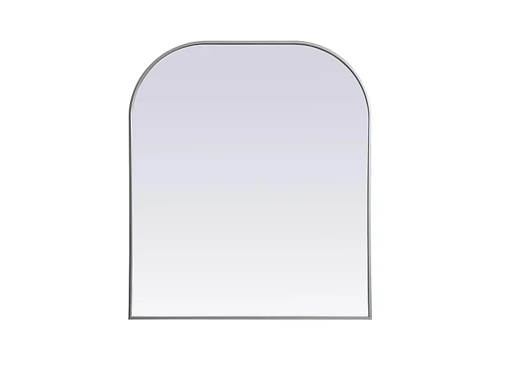 Elegant Metal Frame Arch Mirror 36X42 In. in Silver MR1B3642SIL
