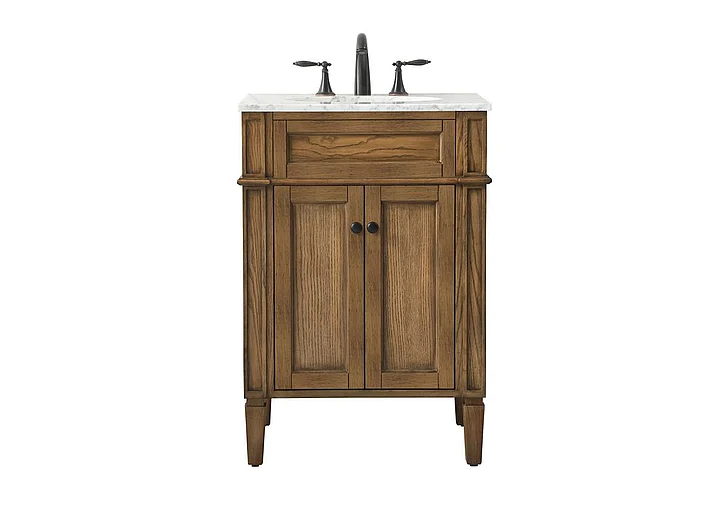 Elegant 24 In. Single Bathroom Vanity in Driftwood VF12524DW