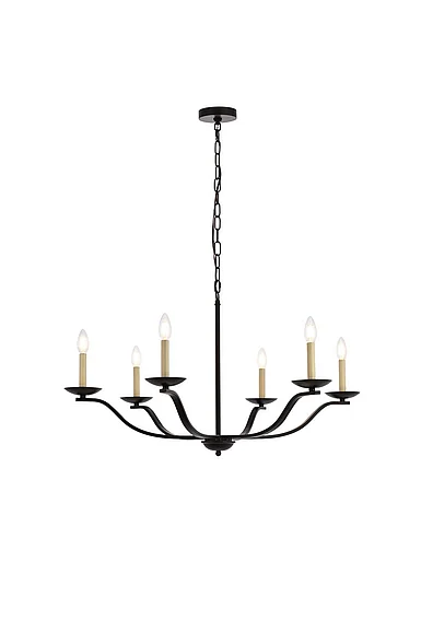 Elegant Trey 36 In. Pendant in Black LD641D36BK CLOSEOUT
